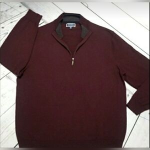 ♦️Club Room Wool Blend 1/4 Zip-Up Pullover Sweater♦️